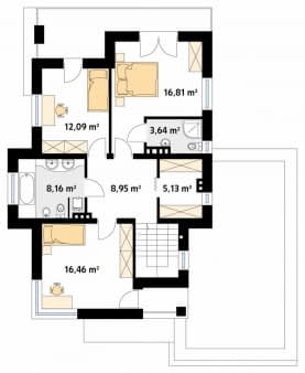 Rzut projektu Cyprys 7 (CE) - pietro1