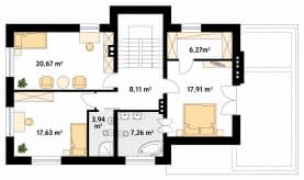 Rzut projektu Cyprys 4 (CE) - pietro1