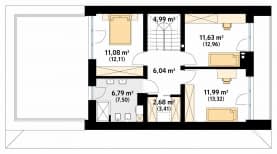 Rzut projektu Malutki 12 (KO) - poddasze