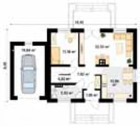 Rzut projektu Azalia 5 (CE) - parter