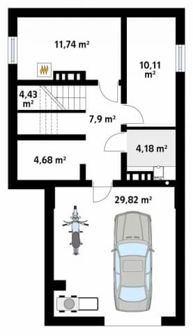 Rzut projektu Agawa 2 (CE) - piwnica