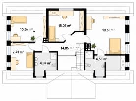 Rzut projektu Świt 2 (CE) - poddasze