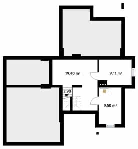 Rzut projektu Cyprys 5 (KO) - piwnica