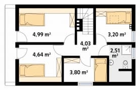 Rzut projektu Poziomka dr-S (DR-S) - poddasze