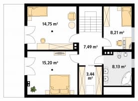 Rzut projektu Indygo 2 dr-T (DR-T) - poddasze
