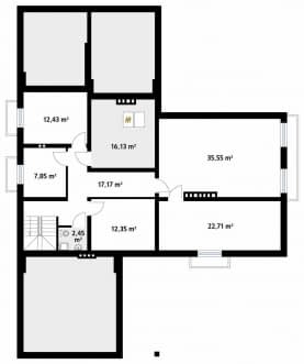 Rzut projektu Ambrozja 5 (SI) - piwnica