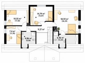 Rzut projektu Świt (CE) - poddasze