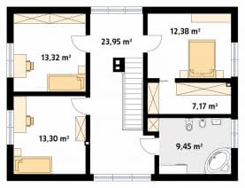Rzut projektu Jagodowy 2 dr-T (DR-T) - poddasze