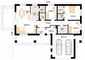 Rzut projektu Kolendra (KO) - parter