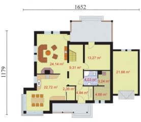 Rzut projektu VERONA - Parter