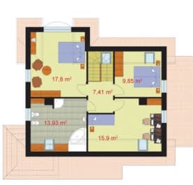 Rzut projektu VERONA - Poddasze