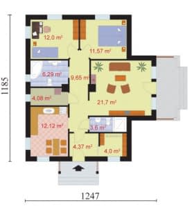 Rzut projektu BARLETTA - Parter