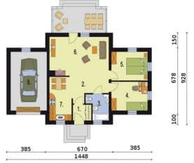 Rzut projektu TOLEDO - Rzut przyziemia