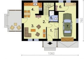 Rzut projektu KATANIA - Przyziemie