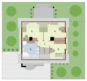 Rzut projektu SEVILLA 2 szkielet drewniany - Rzut poddasza