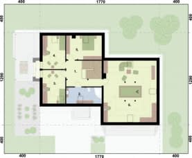 Rzut projektu VITORIA projekt domu mieszkalnego - Rzut poddasza