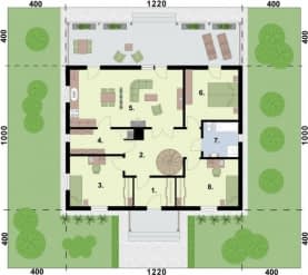 Rzut projektu OLIMPIA - Rzut przyziemia