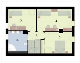 Rzut projektu AVALON szkielet drewniany, dom mieszkalny jednorodzinny z poddaszem użytkowym - Rzut poddasza