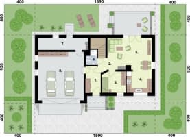 Rzut projektu LAMIA 3 - Rzut przyziemia