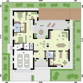 Rzut projektu SANTANA - Rzut przyziemia