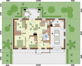 Rzut projektu KAMPALA szkielet drewniany - Rzut przyziemia