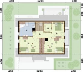 Rzut projektu RIO szkielet drewniany - Rzut poddasza