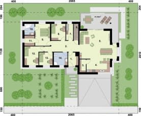 Rzut projektu LAGUNA 3 pełne podpiwniczenie - Rzut przyziemia