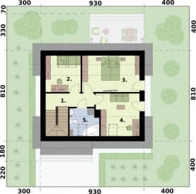 Rzut projektu SEVILLA 3 - Rzut poddasza