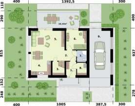 Rzut projektu WELS - Rzut przyziemia