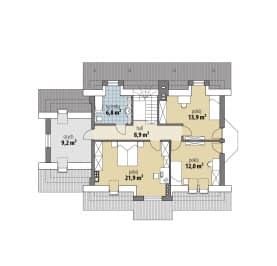 Rzut projektu Adonis - Poddasze