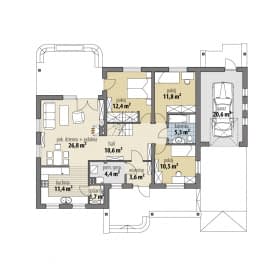 Rzut projektu Agis III B - Parter