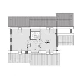 Rzut projektu Agis III B - Poddasze