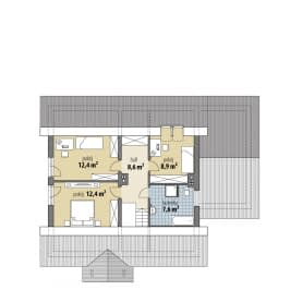 Rzut projektu Alfa I - Poddasze