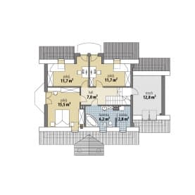 Rzut projektu Amaltea I - Poddasze