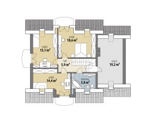 Rzut projektu Apoloniusz - Poddasze