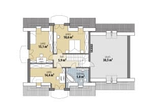 Rzut projektu Apoloniusz II - Poddasze