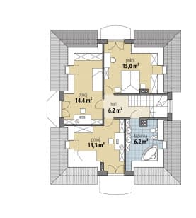 Rzut projektu Ares III - Poddasze