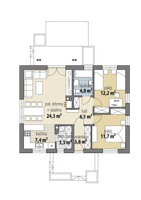 Rzut projektu Armida - Parter