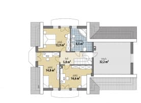 Rzut projektu Atlanta II - Poddasze