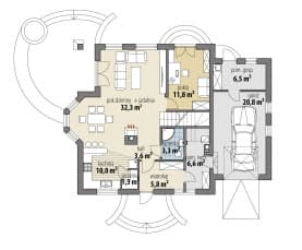 Rzut projektu Atlanta Nowa - Parter