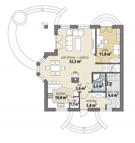 Rzut projektu Atlanta Nowa III - Parter