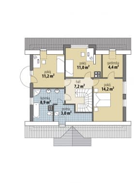 Rzut projektu Atos - Poddasze