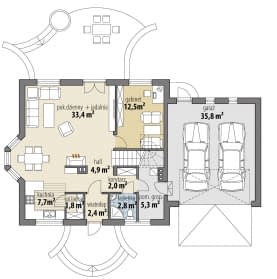 Rzut projektu Atreusz II - Parter