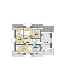 Rzut projektu Atreusz Mały - Poddasze