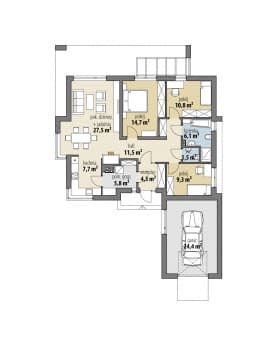 Rzut projektu Blanka II - Parter