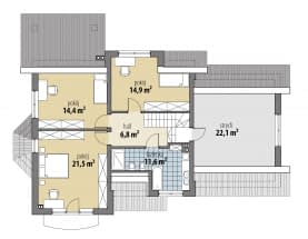 Rzut projektu Ciekawy II - Poddasze