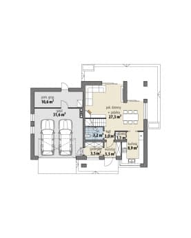 Rzut projektu Dawid III - Parter