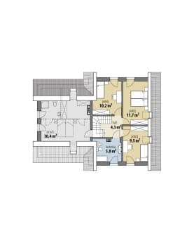 Rzut projektu Dawid III - Poddasze