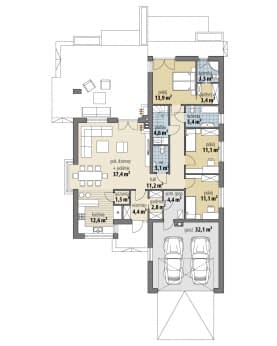 Rzut projektu Fabia VI - Parter