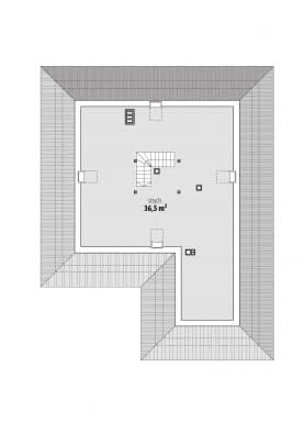 Rzut projektu Fabia X - Strych